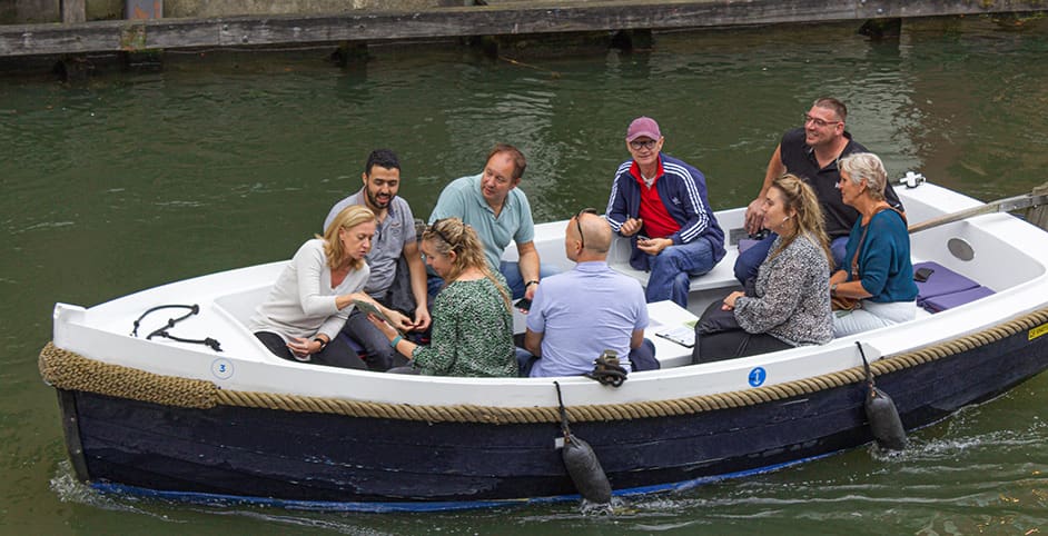 Canal Escape teambuilding in sloep op het water