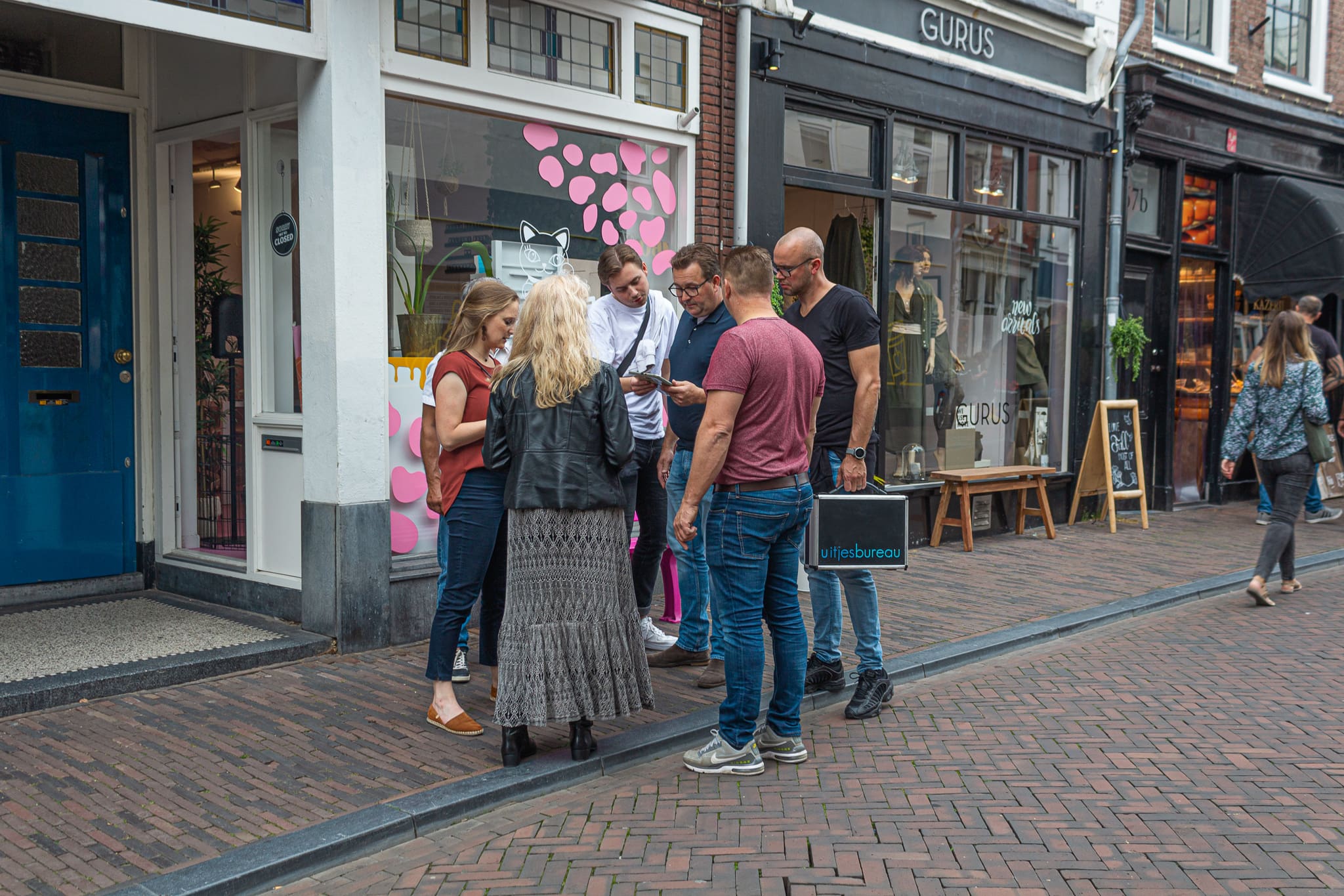 Groep tijdens stadsspel