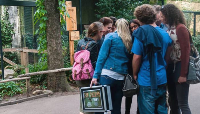 Teambuilding in dierentuin Blijdorp Rotterdam met escape room spel.